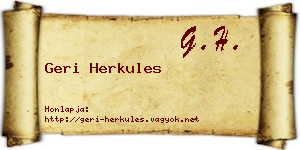 Geri Herkules névjegykártya